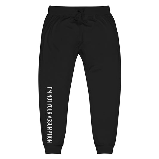 Black Jogger w/ White Logo Print