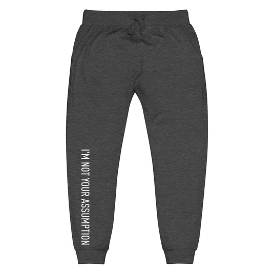 Dark Gray Jogger w/ White Logo Print