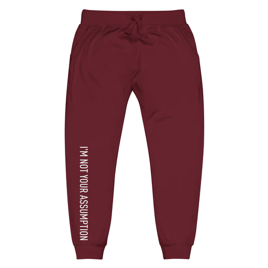 Maroon Jogger w/ White Logo Print