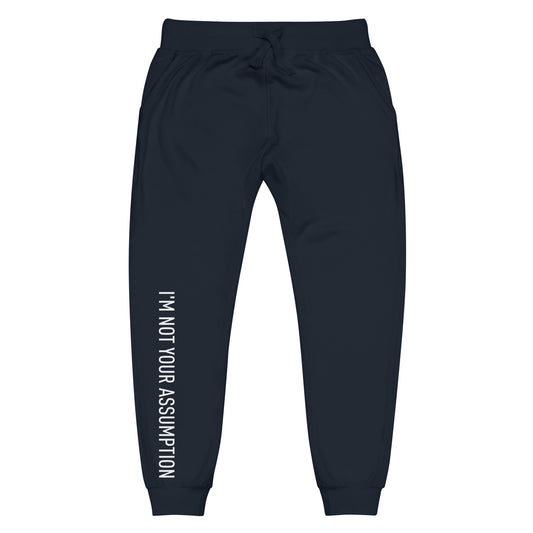 Navy Blue Jogger w/ White Logo Print