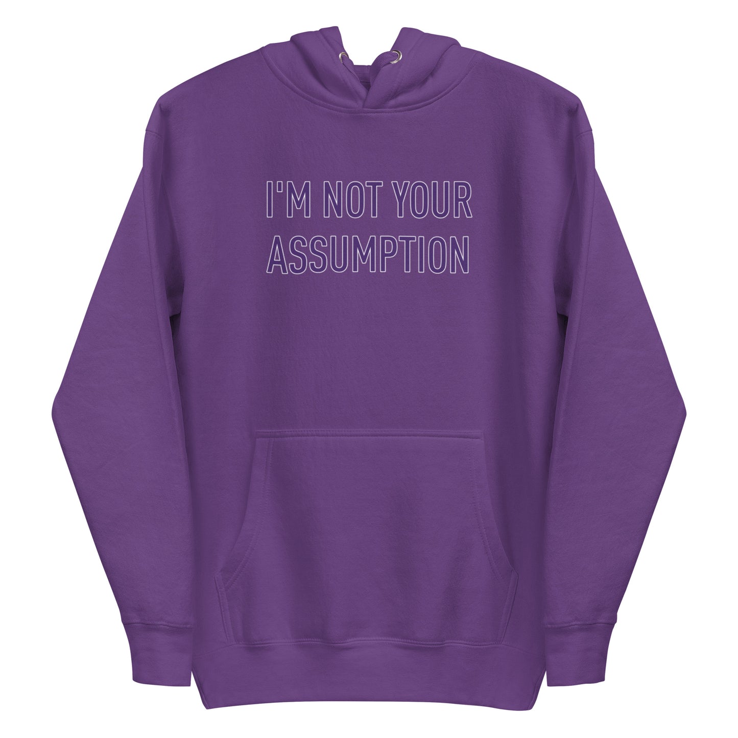 Purple Hoodie w/White Outline Logo Print