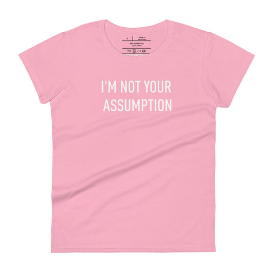 Women's Pink SS Tee Shirt w/ White Logo Print