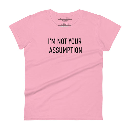 Women's Pink SS Tee Shirt w/ Black Logo Print